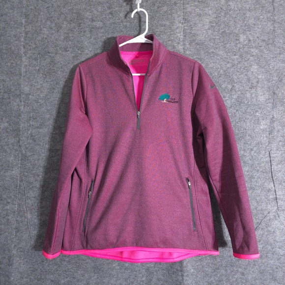 Nike Golf Tour Performance Therma-Fit Womens Jacket Half Zip‎ Size Large Pink - Picture 1 of 16